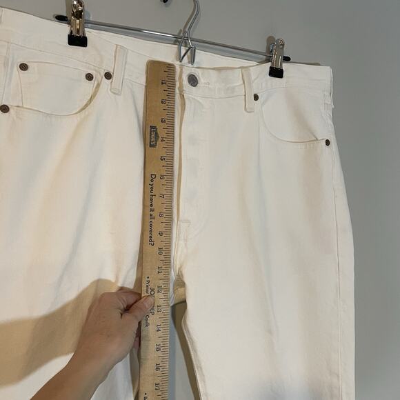Levi's 501 XX White Button Fly Straight Leg Denim Jeans Mens Size 36x30 Mexico - Picture 5 of 13